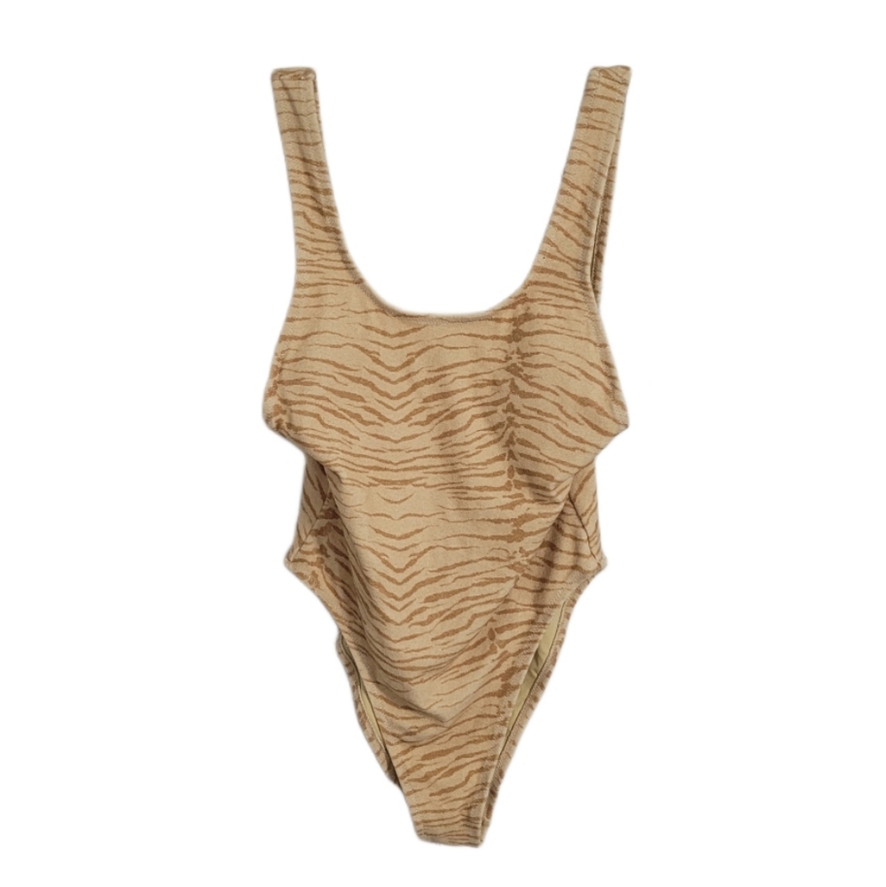 Free People It's Now Cool The Showtime One-piece Swimsuit/Bodysuit Tiger Terry